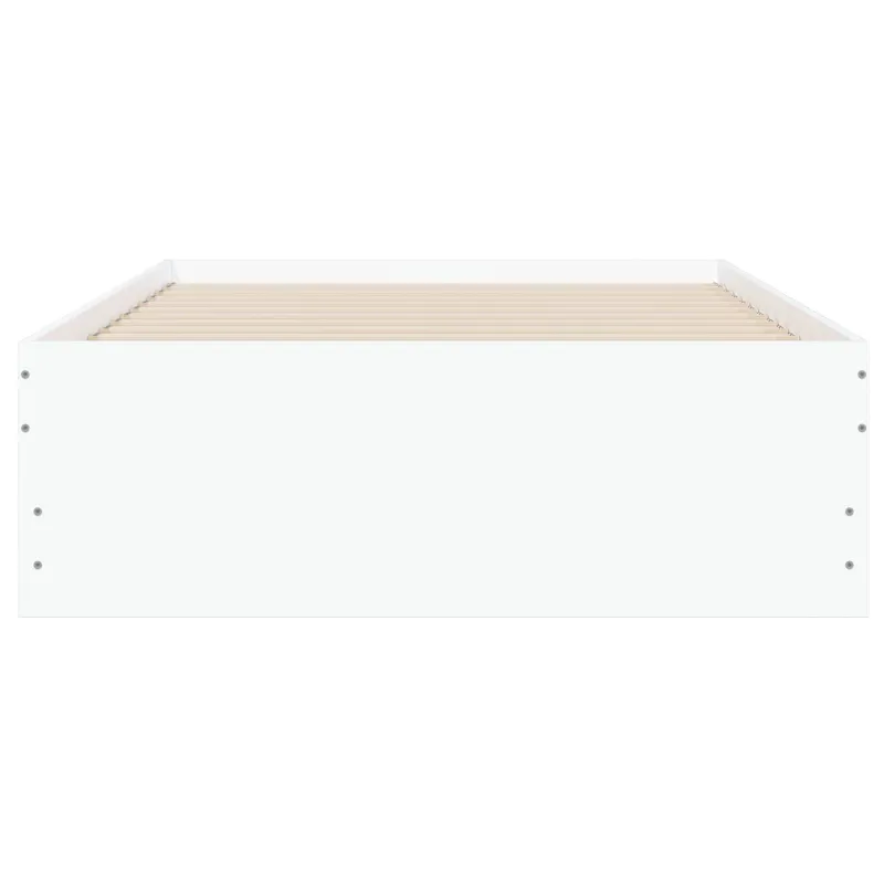 Lovos rėmas su saugojimu Balta 80 x 200 cm Apdirbta mediena