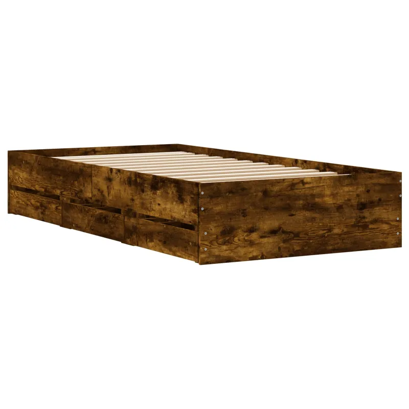 Lovos rėmas su saugojimu su stalčių Dūminio ąžuolo 80 x 200 cm