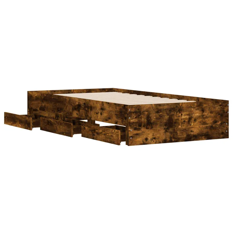 Lovos rėmas su saugojimu su stalčių Dūminio ąžuolo 80 x 200 cm