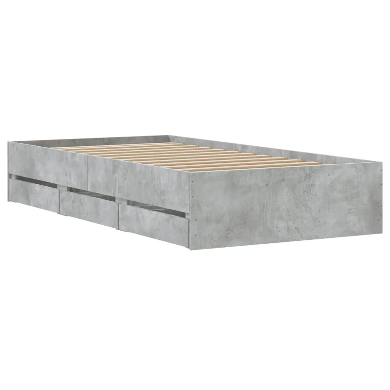 Lovos rėmas su saugojimu su stalčių Pilka Sonoma 80 x 200 cm