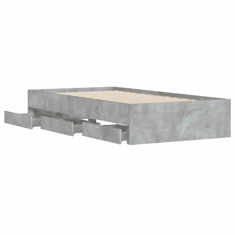Lovos rėmas su saugojimu su stalčių Pilka Sonoma 80 x 200 cm