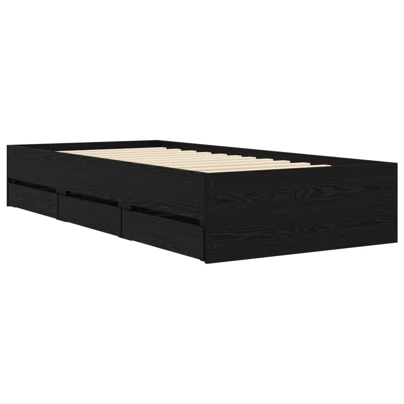 Lovos rėmas su saugojimu su stalčių Juodojo ąžuolo 80 x 200 cm