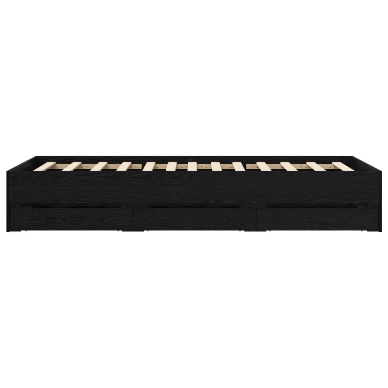 Lovos rėmas su saugojimu su stalčių Juodojo ąžuolo 80 x 200 cm