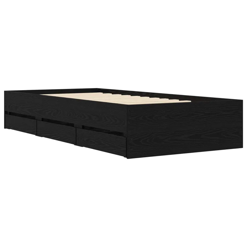Lovos rėmas su saugojimu su stalčių Juodojo ąžuolo 80 x 200 cm