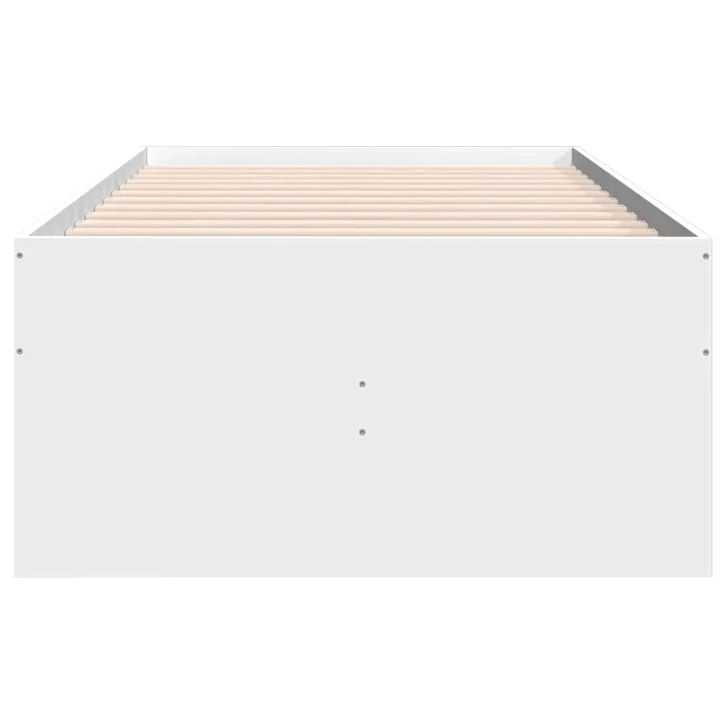Lovos rėmas su saugojimu Balta 80 x 200 cm Apdirbta mediena