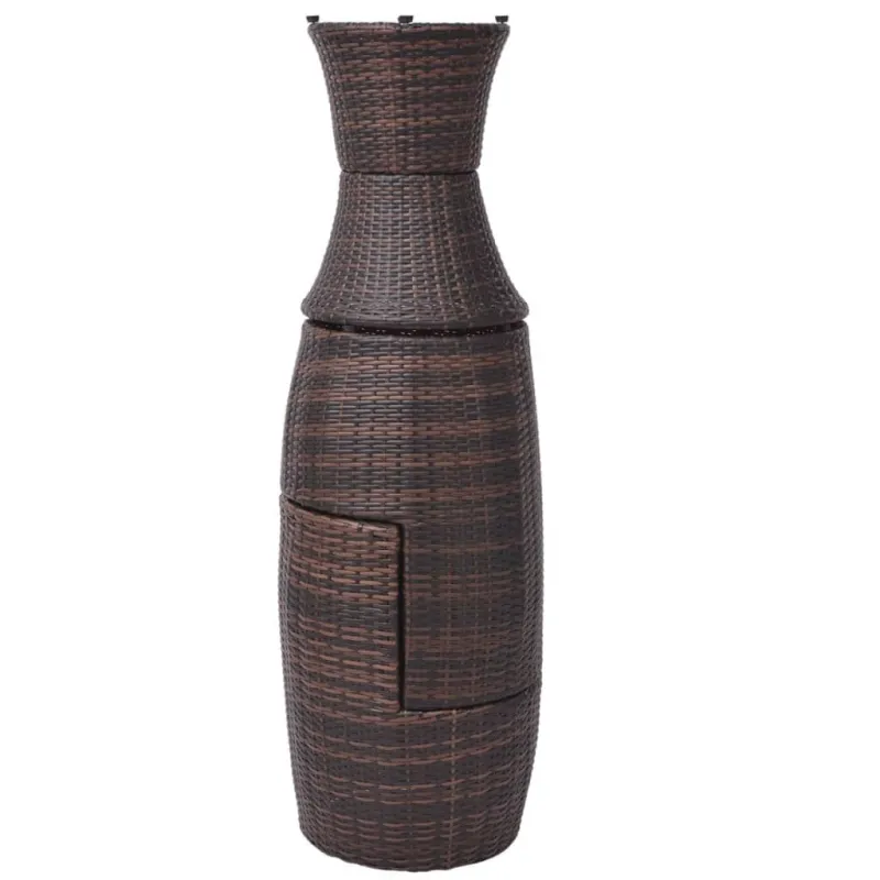 Bistrokalustekoko setti pehmusteilla, 3D, polyrattana, ruskea