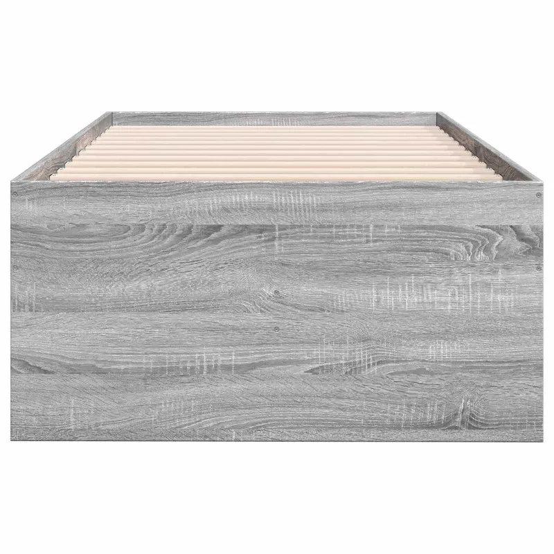 Lovos rėmas su saugojimu su stalčių Pilka Sonoma 80 x 200 cm