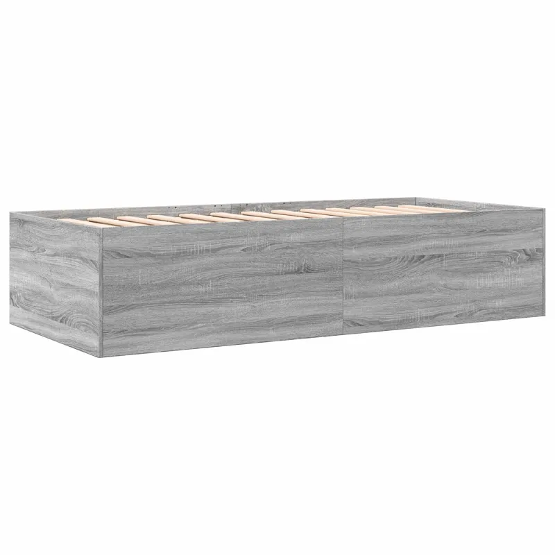 Lovos rėmas su saugojimu su stalčių Pilka Sonoma 80 x 200 cm