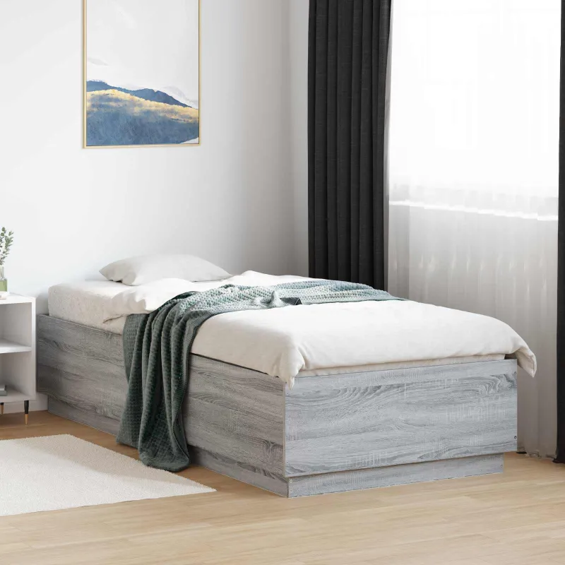 Lovos rėmas Pilka Sonoma 80 x 200 cm Apdirbta mediena