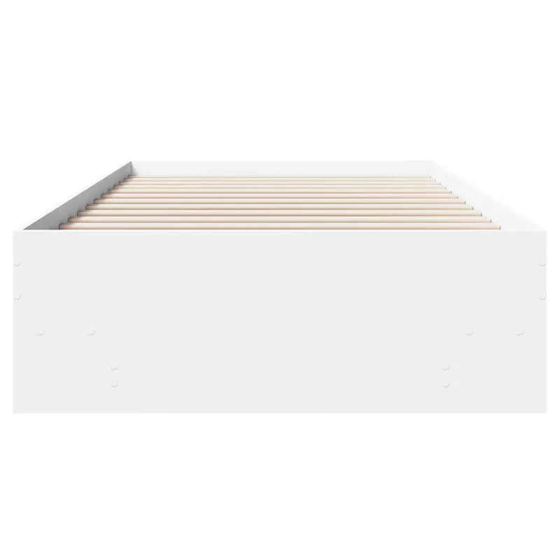 Lovos rėmas su lentyna Balta 80 x 200 cm Apdirbta mediena