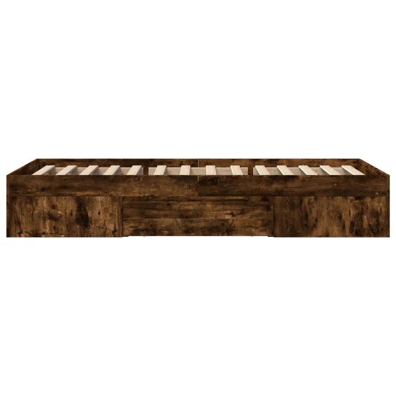 Lovos rėmas su saugojimu su stalčių Dūminio ąžuolo 80 x 200 cm