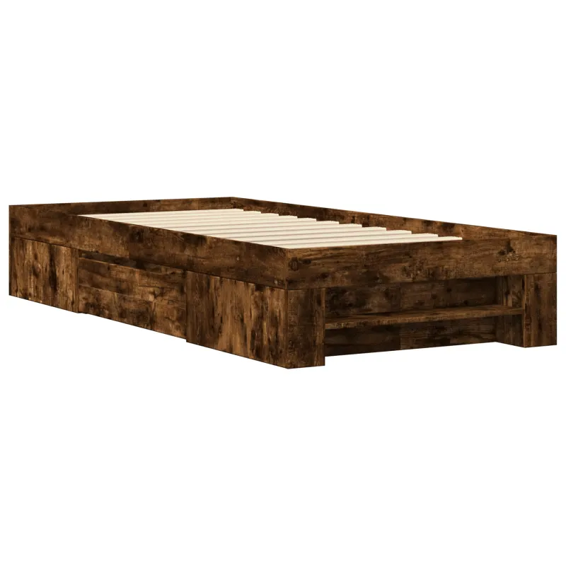 Lovos rėmas su saugojimu su stalčių Dūminio ąžuolo 80 x 200 cm