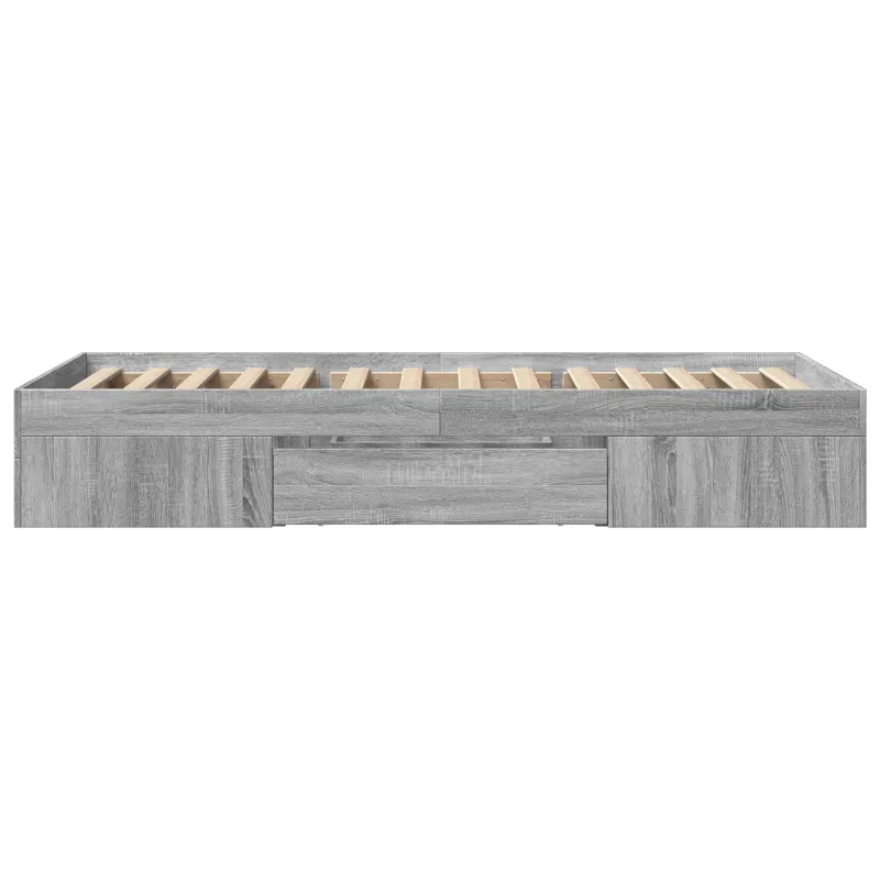 Lovos rėmas su saugojimu su stalčių Pilka Sonoma 80 x 200 cm