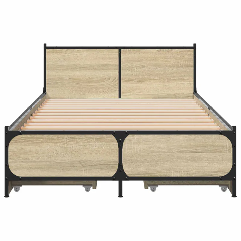 Lovos Rėmas su Galvūgaliu su stalčių Sonoma ąžuolas 80 x 200 cm