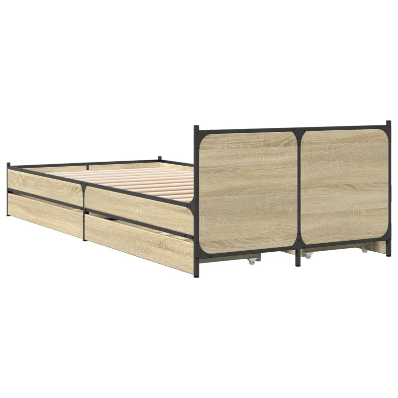 Lovos Rėmas su Galvūgaliu su stalčių Sonoma ąžuolas 80 x 200 cm