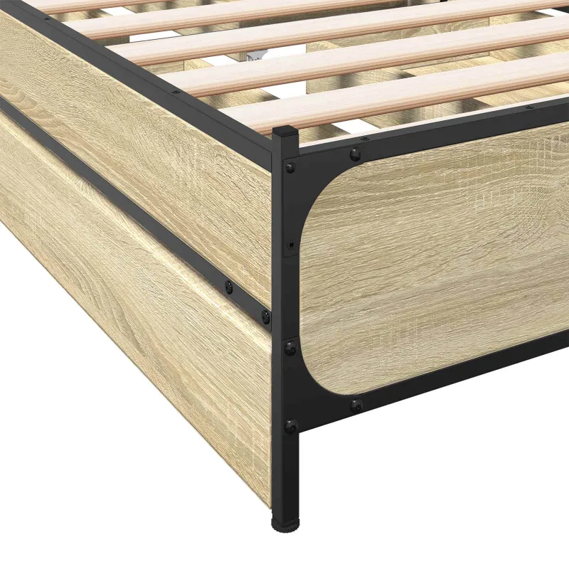 Lovos Rėmas su Galvūgaliu su stalčių Sonoma ąžuolas 80 x 200 cm