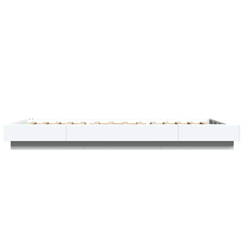 Grindų lovos rėmas Balta 80 x 210 cm Apdirbta mediena