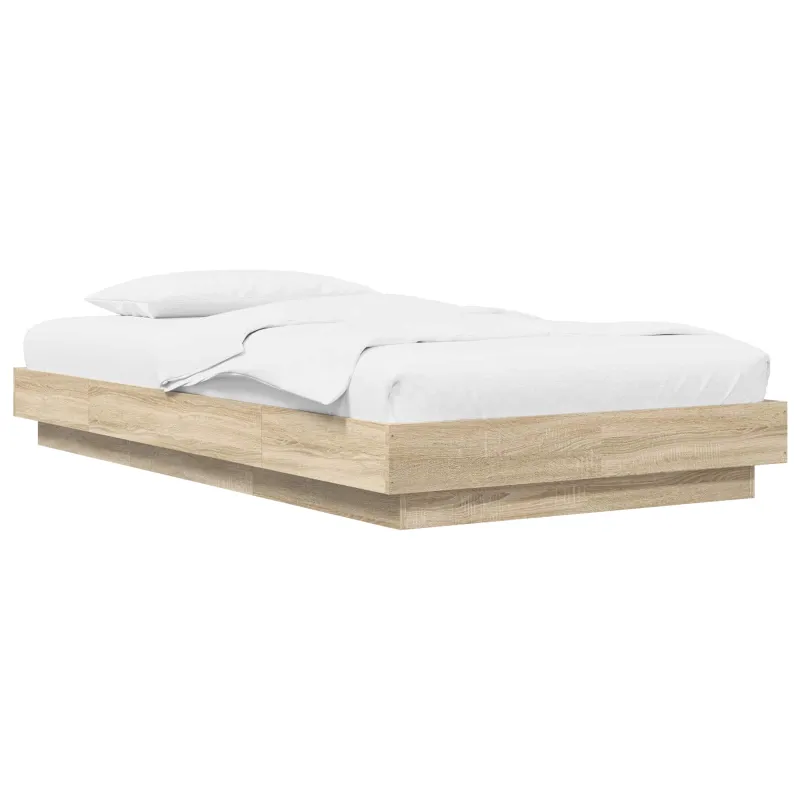 Grindų lovos rėmas Sonoma ąžuolas 80 x 210 cm Apdirbta mediena
