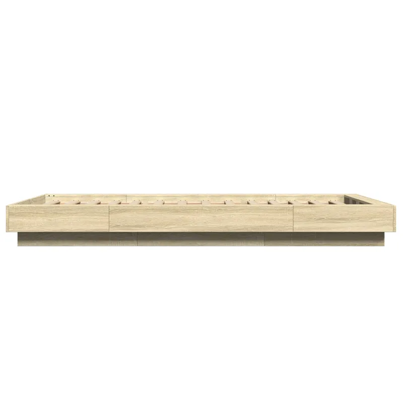 Grindų lovos rėmas Sonoma ąžuolas 80 x 210 cm Apdirbta mediena