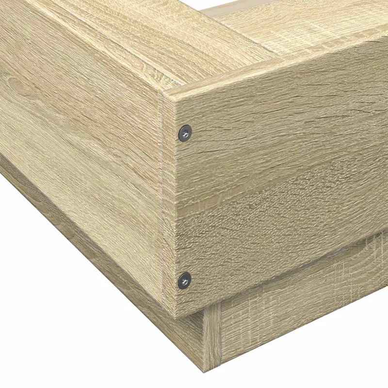 Grindų lovos rėmas Sonoma ąžuolas 80 x 210 cm Apdirbta mediena
