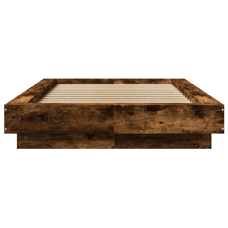 Grindų lovos rėmas Dūminio ąžuolo 80 x 210 cm Apdirbta mediena