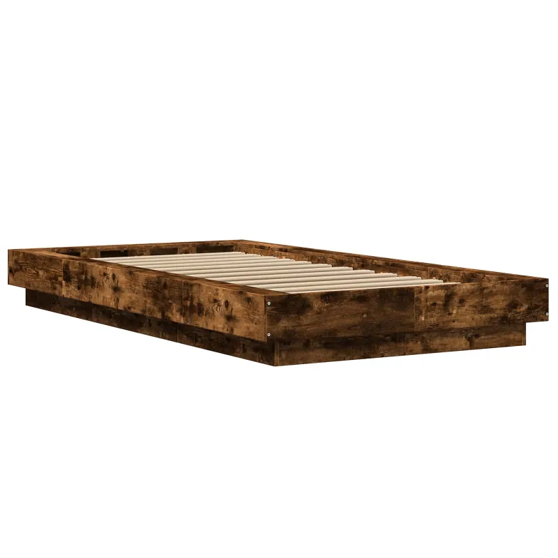 Grindų lovos rėmas Dūminio ąžuolo 80 x 210 cm Apdirbta mediena