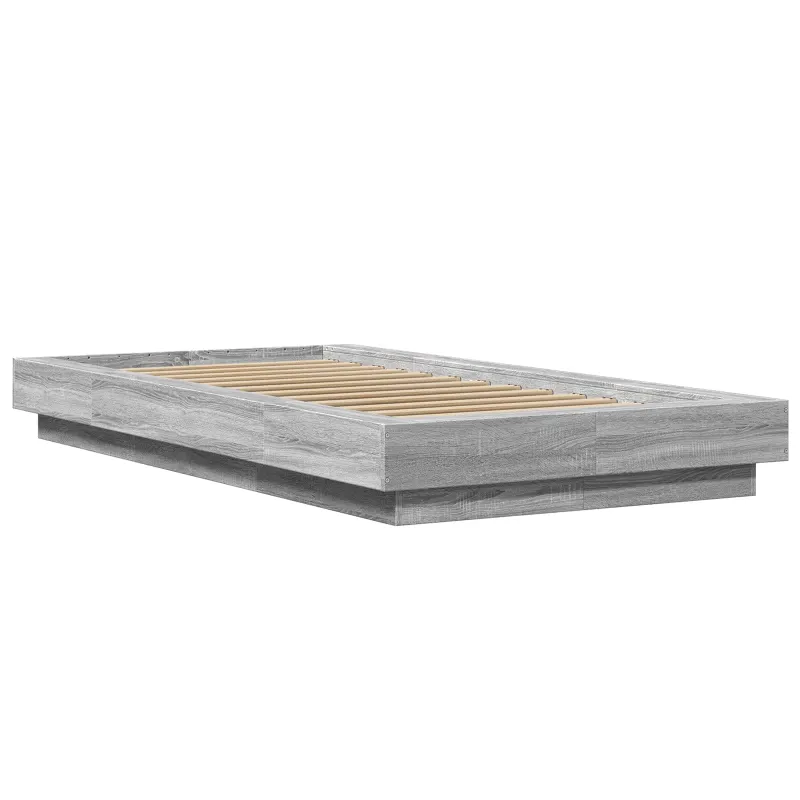Grindų lovos rėmas Pilka Sonoma 80 x 210 cm Apdirbta mediena