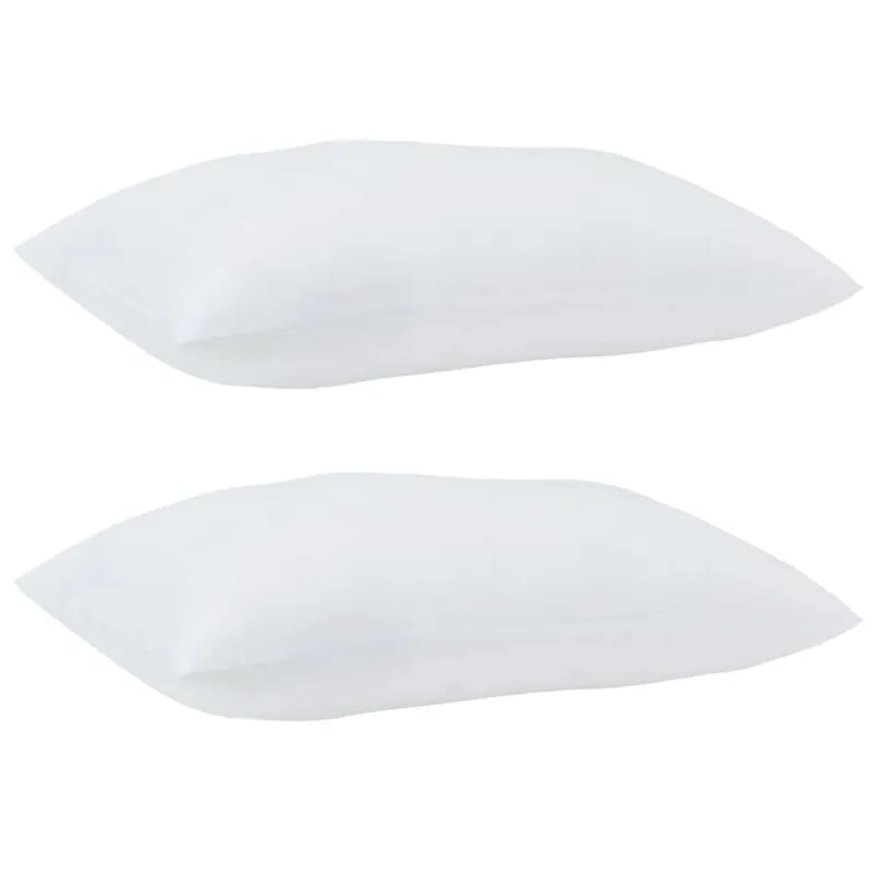 Pagalvė su pagalve 2 pcs Balta 61 x 41 x 20 cm Poliesteris