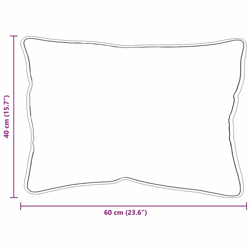 Pagalvė su pagalve 2 pcs Balta 61 x 41 x 20 cm Poliesteris