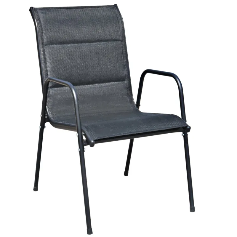 Lauko ruokailuryhmän setti, 5 osaa, musta, teräs