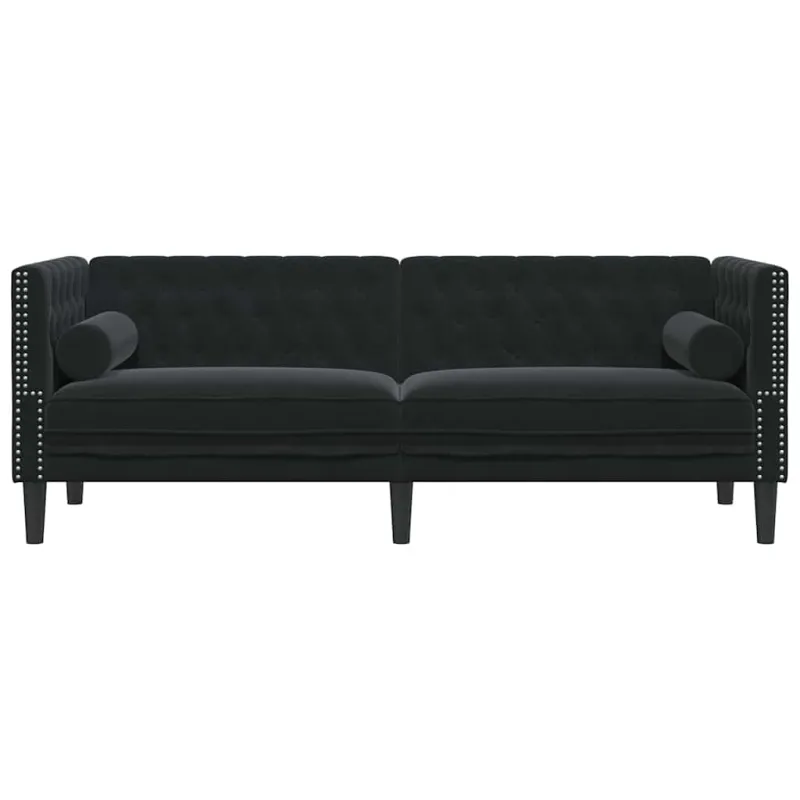 Sofa Juoda 194 x 74,5 x 70,5 cm Aksomas