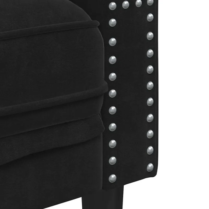 Sofa Juoda 194 x 74,5 x 70,5 cm Aksomas