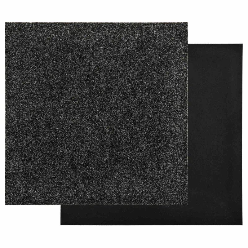 Kilimas 20 pcs Juodas 50 x 50 cm Bitumas