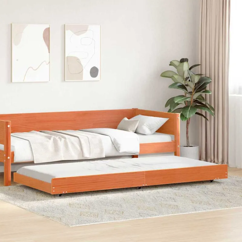 Lovos rėmas Vaško ruda 100 x 200 cm Kietos pušies mediena