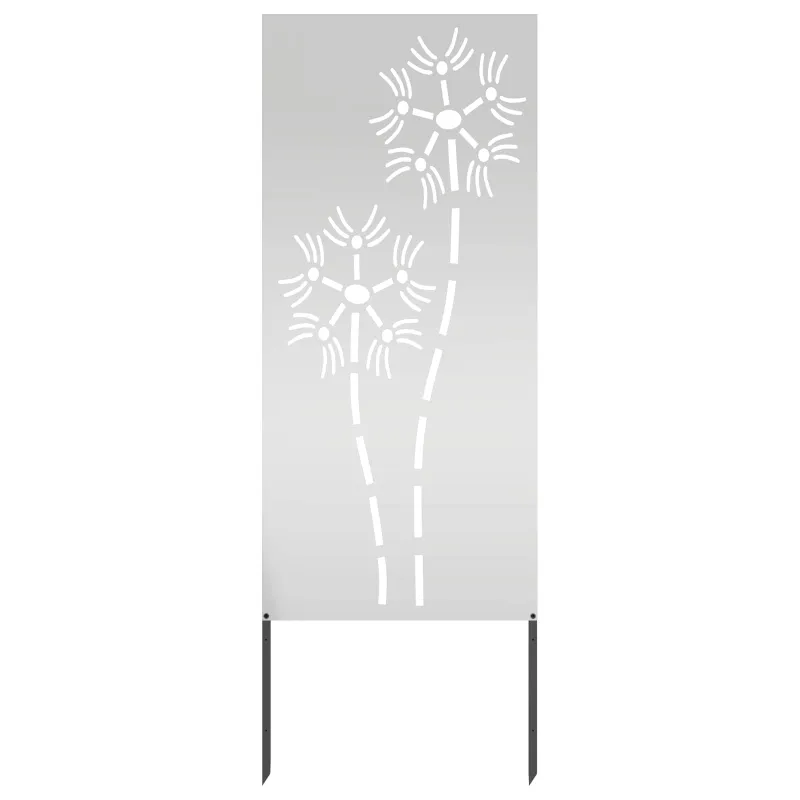 Sodo privatumo ekranas „Fretwork“ Sidabro 50 x 140 cm