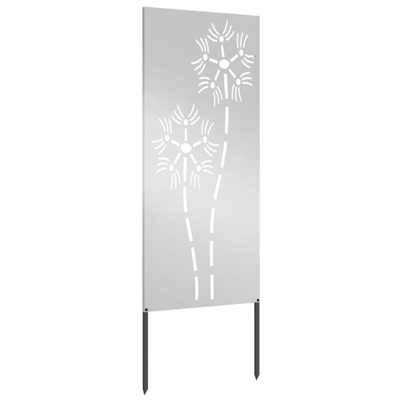 Sodo privatumo ekranas „Fretwork“ Sidabro 50 x 140 cm
