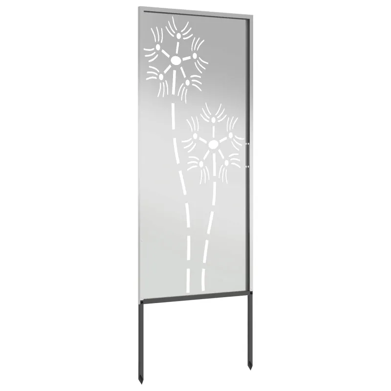 Sodo privatumo ekranas „Fretwork“ Sidabro 50 x 140 cm