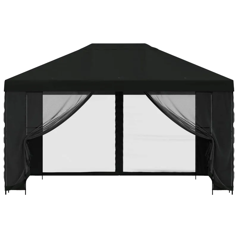 Paviljonas su šoninėmis sienelėmis 4 × 3 m Juoda
