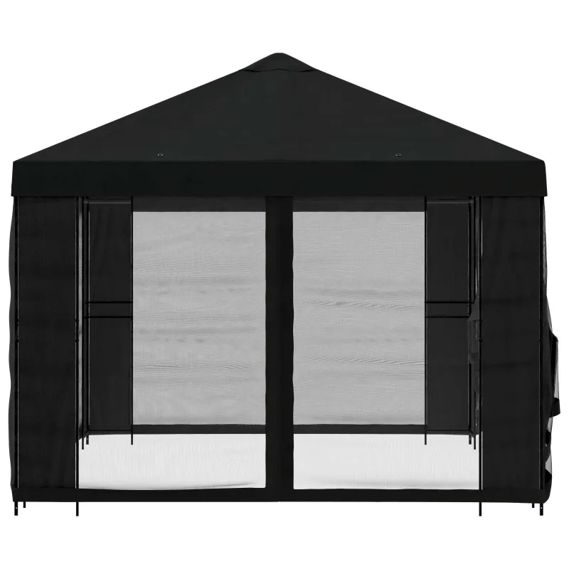 Paviljonas su šoninėmis sienelėmis 4 × 3 m Juoda