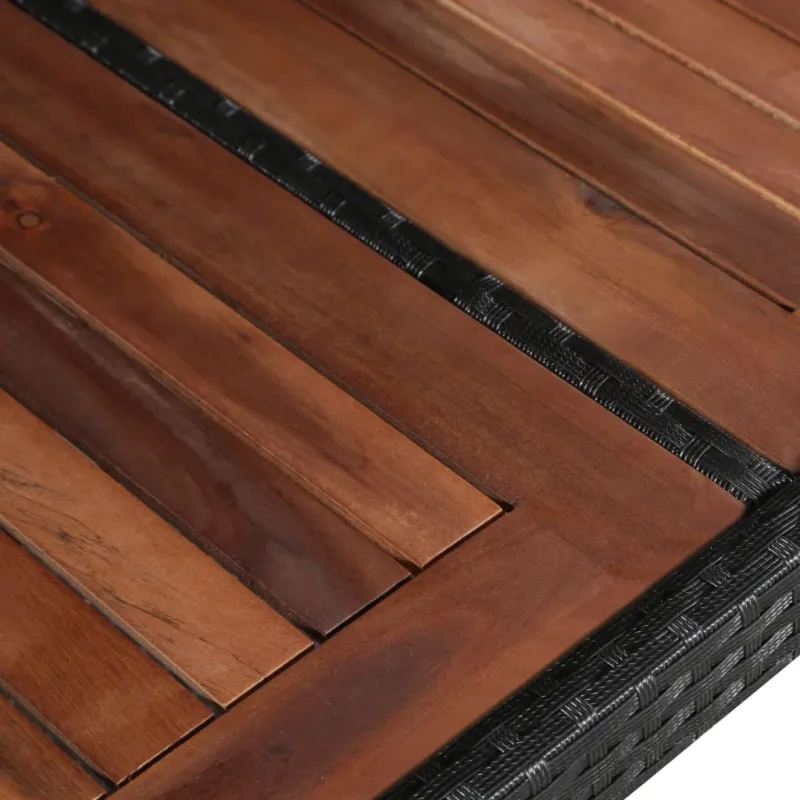 Soodan pöytä, 240x90x74 cm, polyrattana ja akatsia-wood massiivipuu