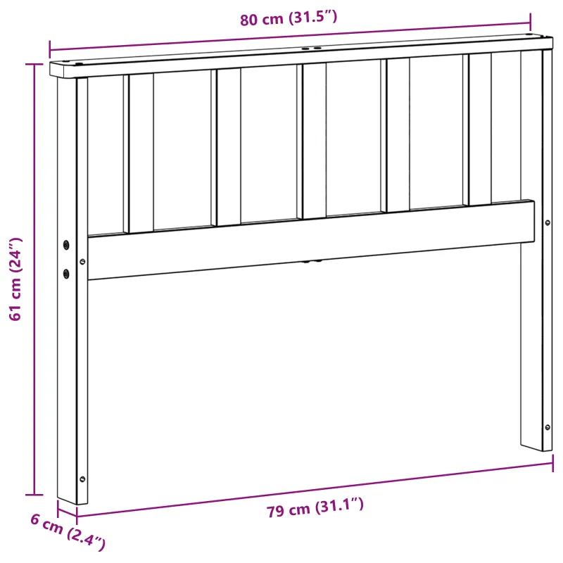 Porankių modulis 2 pcs Balta 80 x 6 x 61 cm