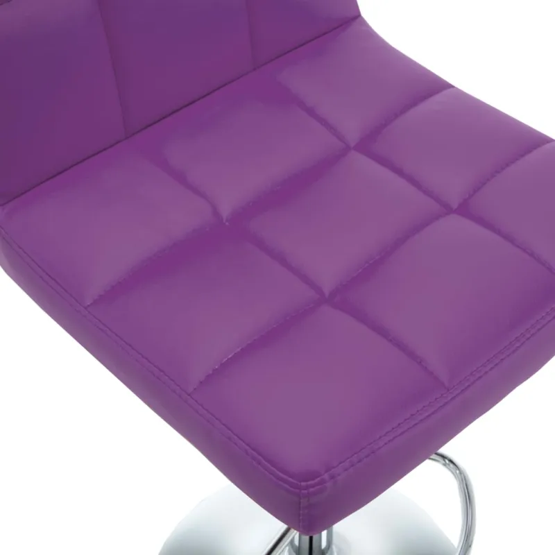 Baro taburetės, 2vnt., violetinės spalvos, dirbtinė oda