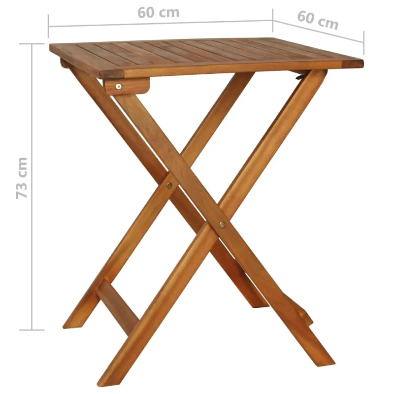 Bistro-Setti pehmusteilla, 3D, akatsiaviljakkipuu