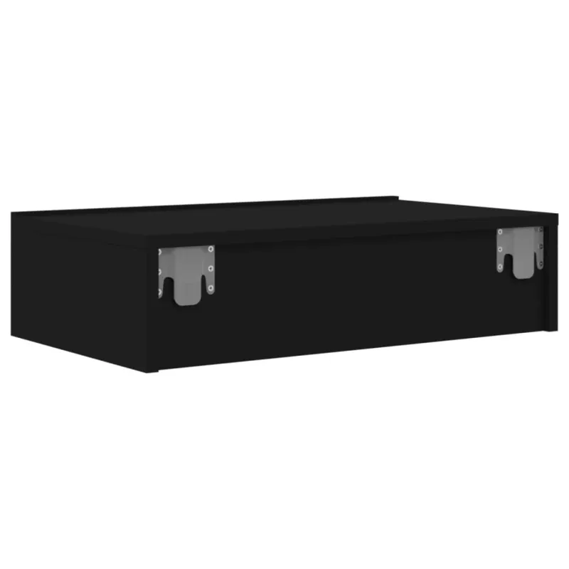 Televizoriaus spintelė su LED lemputėmis, juoda, 60x35x15,5cm