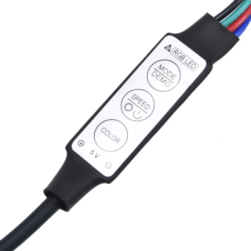Televizoriaus spintelė su LED lemputėmis, juoda, 60x35x15,5cm