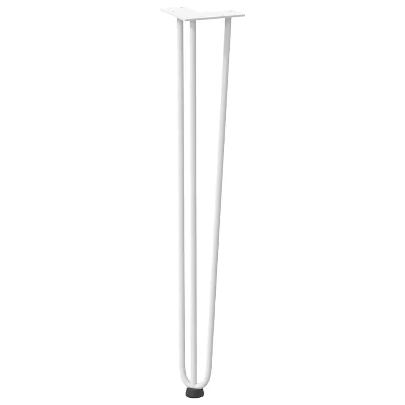 Konsolinių staliukų kojelės, 4 vnt., baltos, 72 cm, plienas