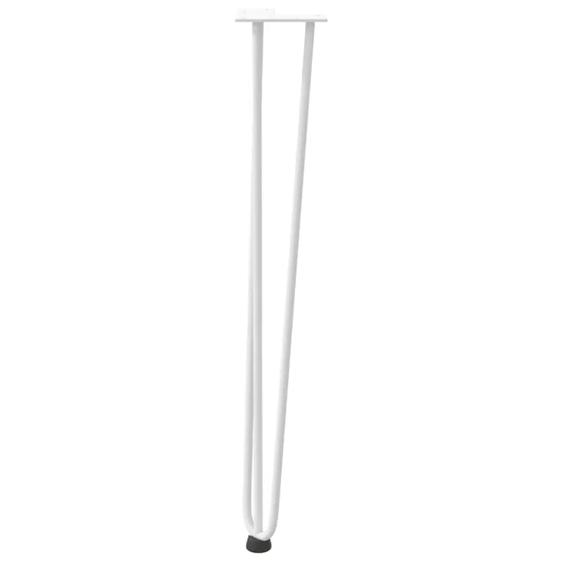 Konsolinių staliukų kojelės, 4 vnt., baltos, 72 cm, plienas