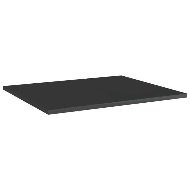 Knygų lentynos plokštės, 8vnt., juodos, 60x50x1,5cm, MDP