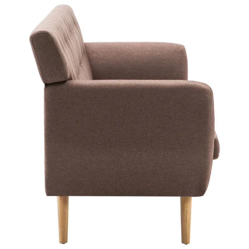 Trivietė sofa, audinio apmušalas, 172x70x82cm, ruda