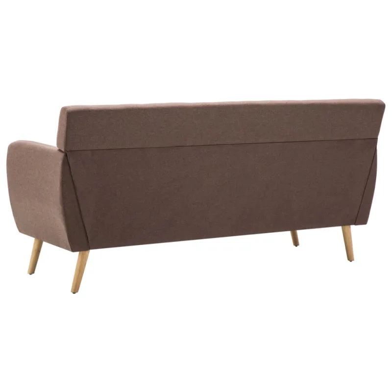 Trivietė sofa, audinio apmušalas, 172x70x82cm, ruda